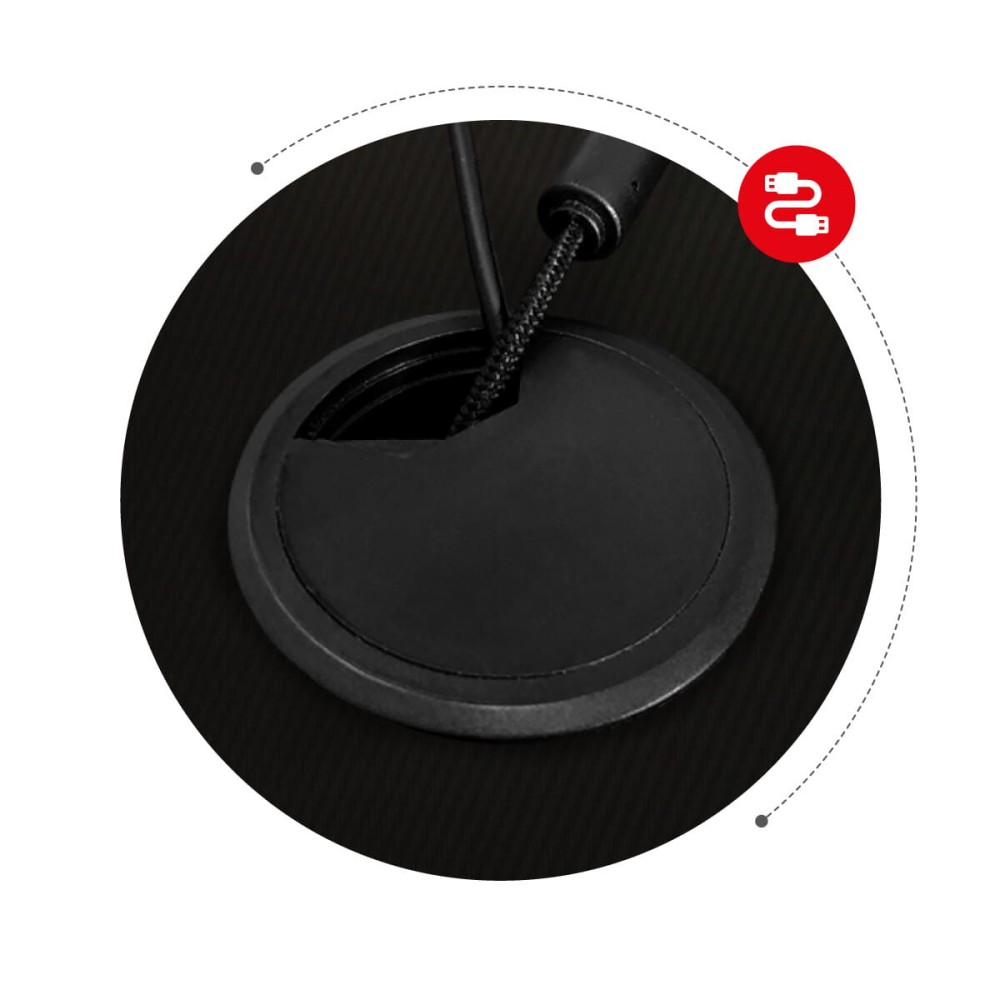 Schreibtisch Gaming Huzaro Hero 6.3 Schwarz Stahl Carbonfaser 154 x 74 x 117 cm