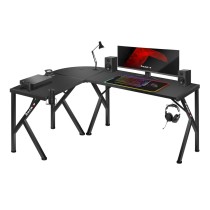 Schreibtisch Gaming Huzaro Hero 6.3 Schwarz Stahl Carbonfaser 154 x 74 x 117 cm