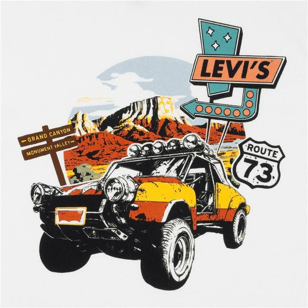 Kurzarm-T-Shirt für Kinder Levi's Lvb Day Trip Weiß