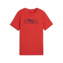 Child's Short Sleeve T-Shirt Puma Essentials Logo Lab B Red