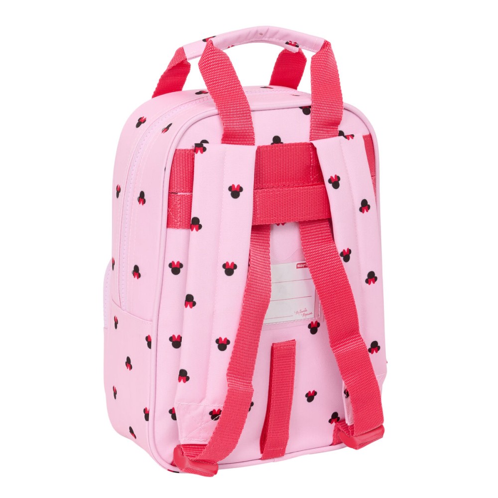 Schulrucksack Minnie Mouse Naive Rosa 20 x 28 x 8 cm