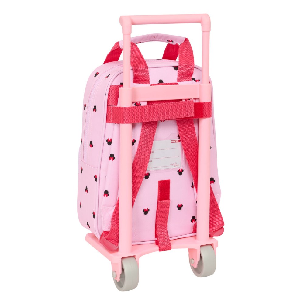 Cartable à roulettes Minnie Mouse Naive Rose 20 x 28 x 8 cm