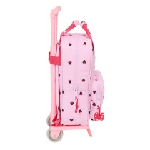 Cartable à roulettes Minnie Mouse Naive Rose 20 x 28 x 8 cm