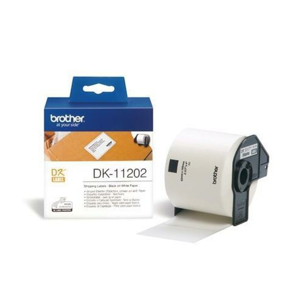 Etiquettes pour Imprimante Brother DK-11202 Noir/Blanc 62 x 100 mm (3 Unités)