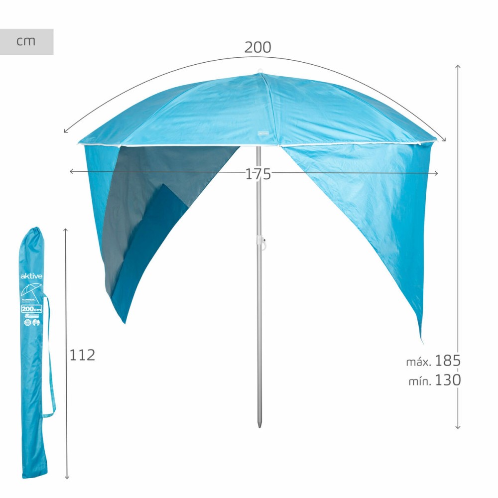 Sonnenschirm Aktive Blau 200 x 185 x 200 cm (6 Stück)