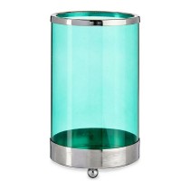 Kerzenschale Gift Decor SW120612B Blau Silberfarben Silber Metall Glas 9,7 x 16,5 x 9,7 cm Zylinder