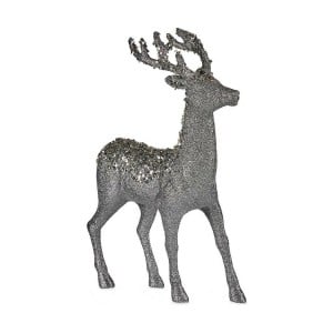 renne de noël Krist+ Blanc Argenté Argent Renne 15 x 45 x 30 cm