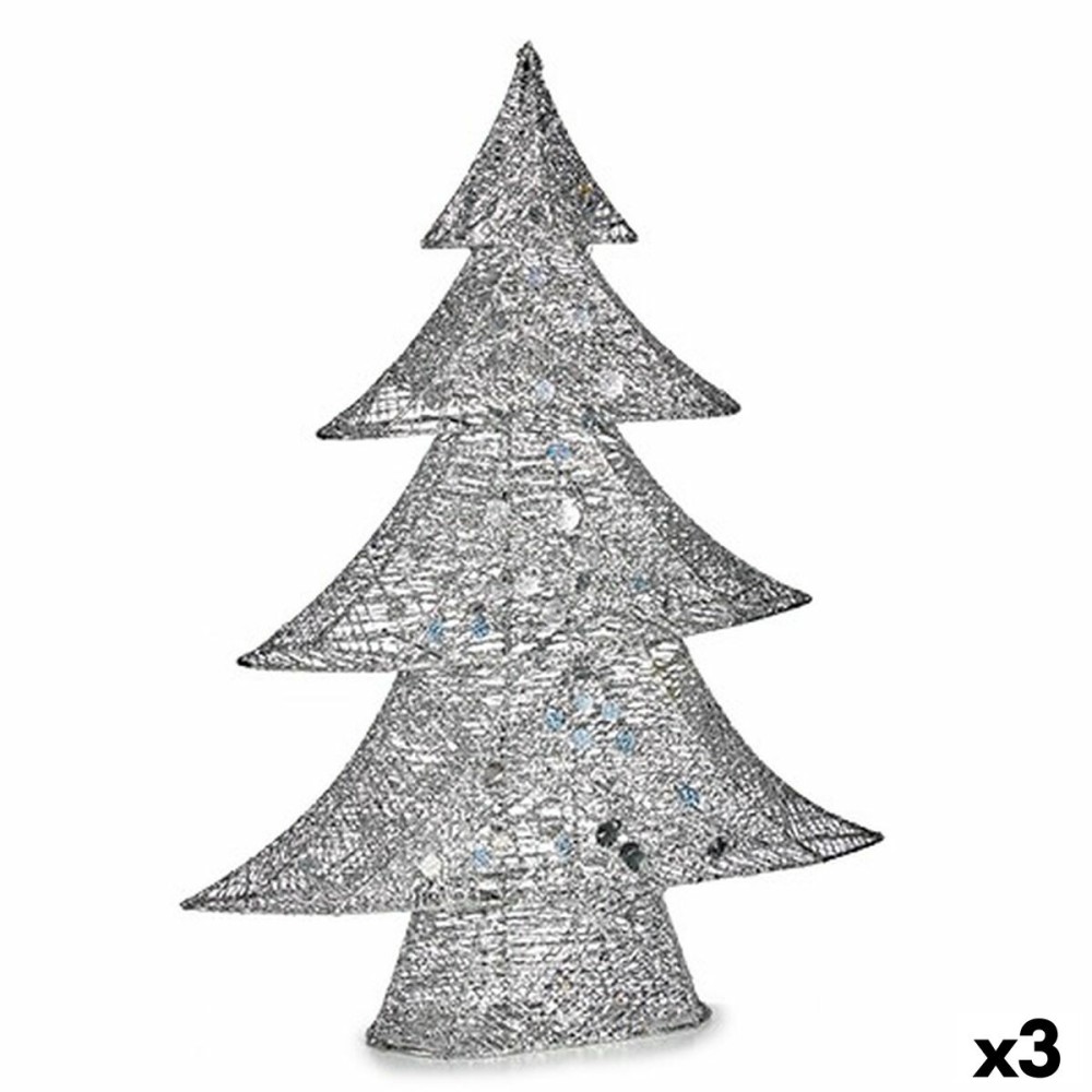 Christmas Tree Krist+ 00126 Silver Metal Christmas Tree 12 x 59,5 x 48,5 cm (3 Units)