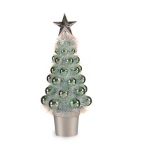 Christmas Tree Krist+ 18CH315/IRIDESCENT Green polypropylene PET Plastic Christmas Tree 12,2 x 30 x 12,2 cm (12 Units)