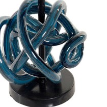 Candleholder DKD Home Decor Blue Metal Crystal 13 x 13 x 25 cm