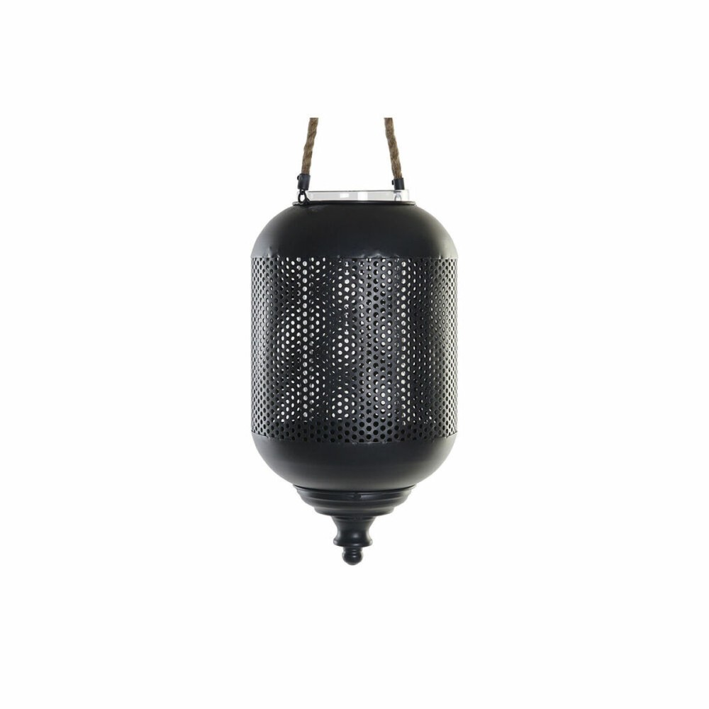 Laterne DKD Home Decor Braun Schwarz Metall Kristall Schnur Loft 22 x 22 x 43 cm