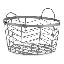Lot de paniers Gift Decor Argenté Argent Métal 40 x 18 x 40 cm