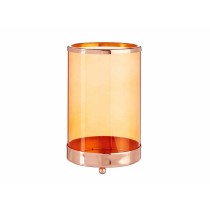 Kerzenschale Gift Decor SW120613C Kupfer Bernstein Metall Glas 12,2 x 19,5 x 12,2 cm Zylinder