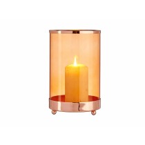 Kerzenschale Gift Decor SW120613C Kupfer Bernstein Metall Glas 12,2 x 19,5 x 12,2 cm Zylinder