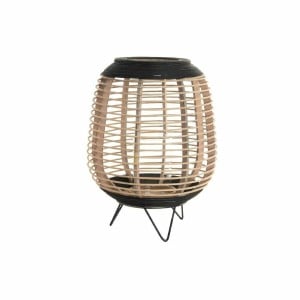 Kerzenschale DKD Home Decor Braun Schwarz natürlich Metall Bambus Kristall 32 x 32 x 43 cm
