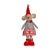Weihnachtsschmuck Krist+ Weiß Rot Grau Creme Mouse Weihnachten 48 cm 16 x 60 x 20 cm