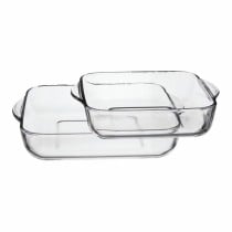 Auflaufformset für den Backofen Pasabahce 1690037 Durchsichtig Kristall 1 L 2 Stücke
