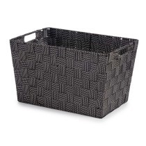 Storage Box Kipit A3-6875 Black Polyester Cloth Braiding 10 L 35 x 20 x 25 cm 25 x 20 x 35 cm (12 Units)