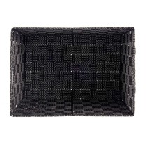 Storage Box Kipit A3-6875 Black Polyester Cloth Braiding 10 L 35 x 20 x 25 cm 25 x 20 x 35 cm (12 Units)