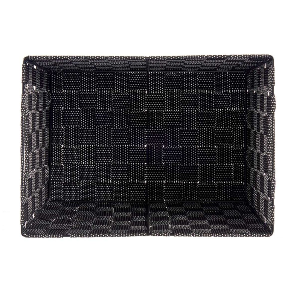 Storage Box Kipit A3-6875 Black Polyester Cloth Braiding 10 L 35 x 20 x 25 cm 25 x 20 x 35 cm (12 Units)