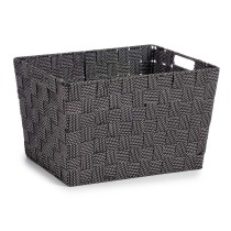 Storage Box Kipit A3-6875 Black Polyester Cloth Braiding 10 L 35 x 20 x 25 cm 25 x 20 x 35 cm (12 Units)