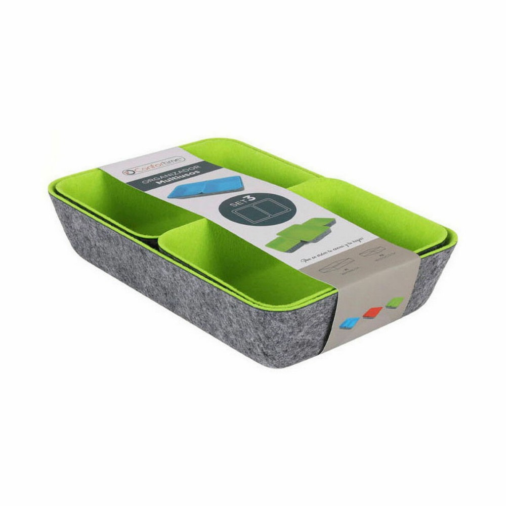 Multi-Purpose Organiser Confortime Felt Drawer Organizer (3 Pieces) (6 Units)