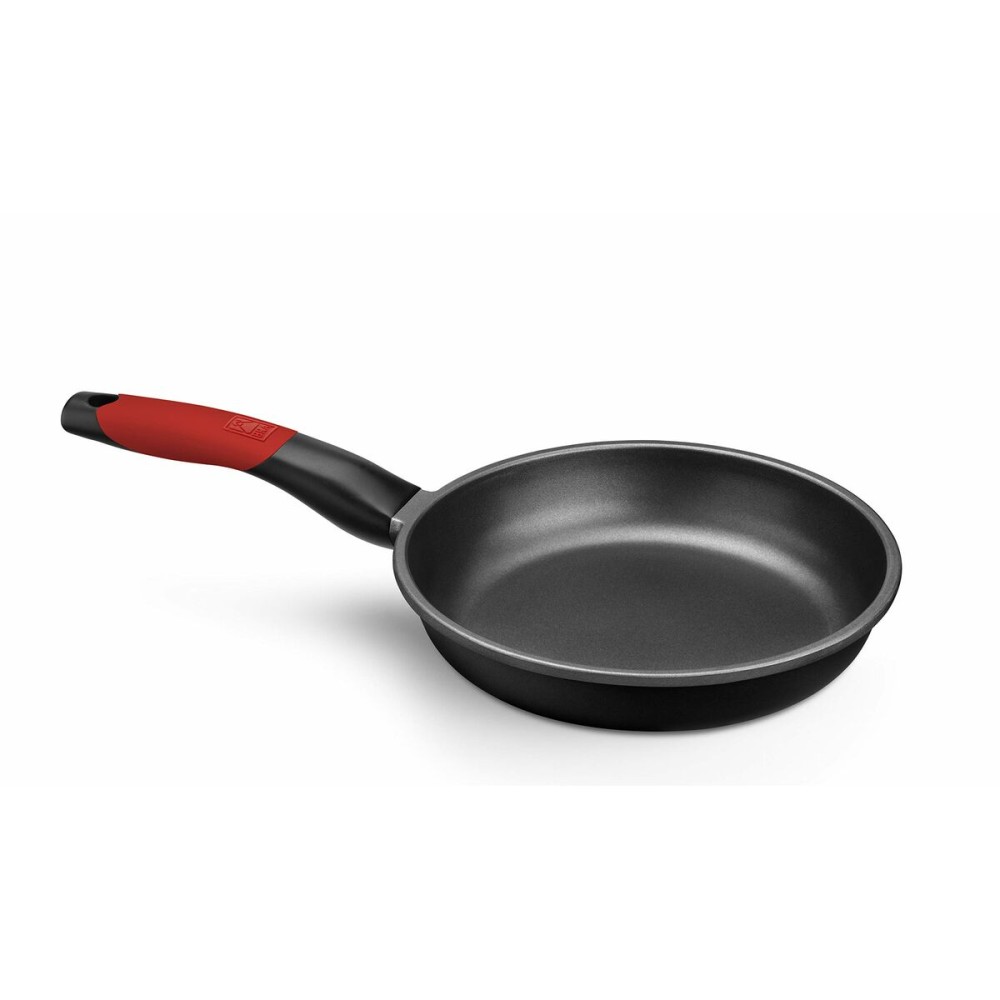 Non-stick frying pan BRA A411224 Ø 24 cm Black Red Stainless steel Aluminium