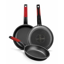 Non-stick frying pan BRA A411224 Ø 24 cm Black Red Stainless steel Aluminium