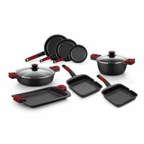Non-stick frying pan BRA A411224 Ø 24 cm Black Red Stainless steel Aluminium