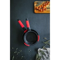 Non-stick frying pan BRA A411224 Ø 24 cm Black Red Stainless steel Aluminium