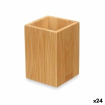 Zahnbürstenhalter Berilo B7490-3 natürlich Bambus Kunststoff 6,8 x 9,7 x 6,8 cm (24 Stück)