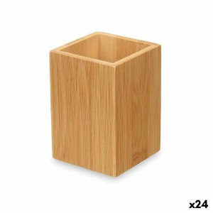 Zahnbürstenhalter Berilo B7490-3 natürlich Bambus Kunststoff 6,8 x 9,7 x 6,8 cm (24 Stück)