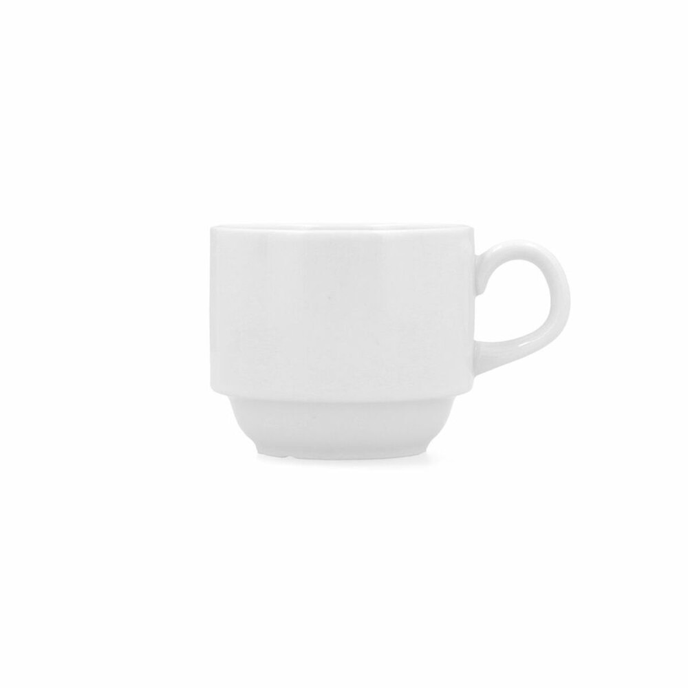 Ensemble de tasses à café Bidasoa Glacial Blanc Céramique 180 ml Café (6 Unités)