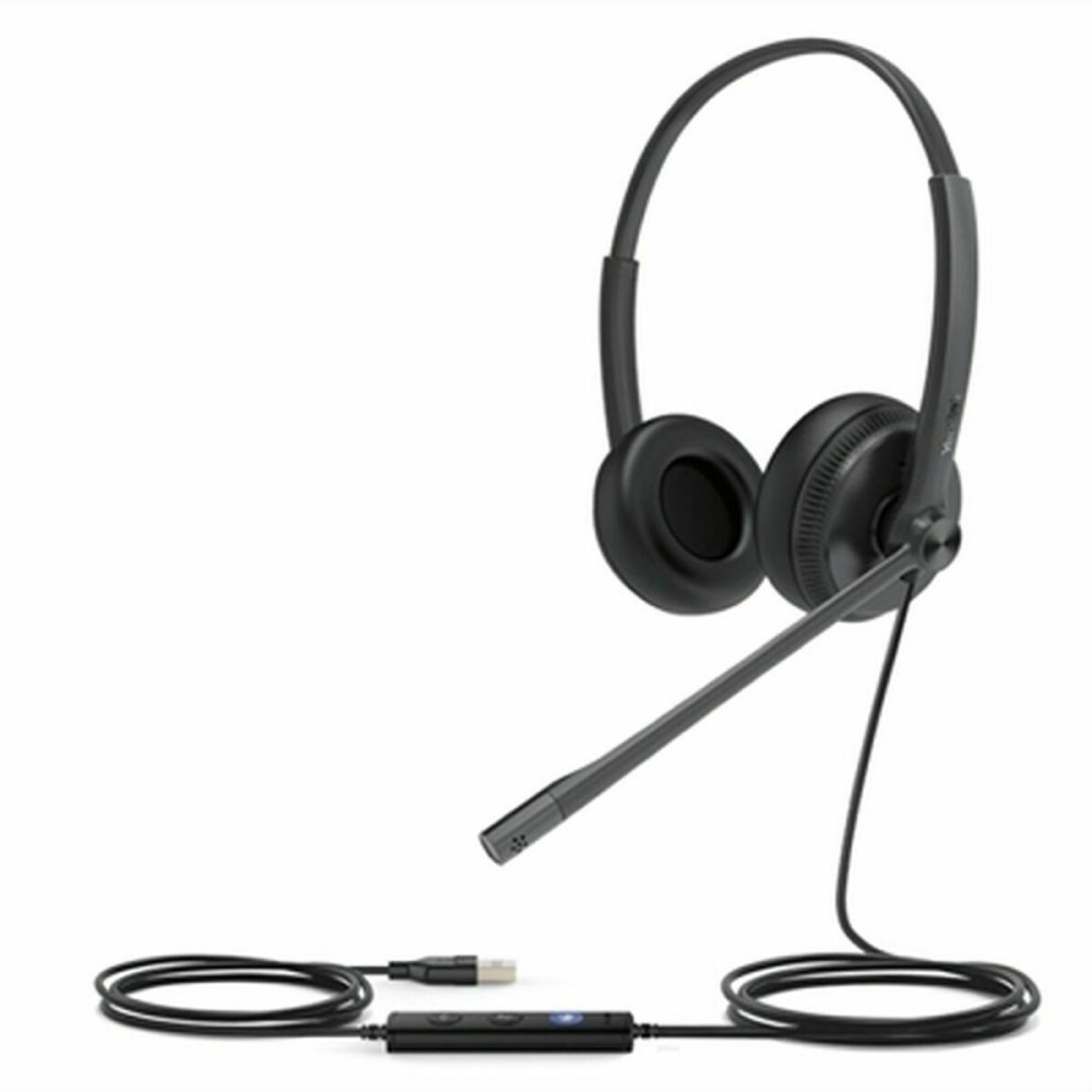 Kopfhörer mit Mikrofon Yealink UH34 DUAL TEAMS Schwarz