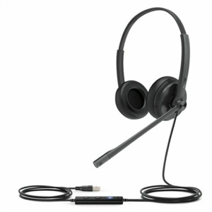 Kopfhörer mit Mikrofon Yealink UH34 DUAL TEAMS Schwarz
