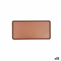 Tablett für Snacks Bidasoa Gio Braun Kunststoff 24 x 11,5 cm (12 Stück)