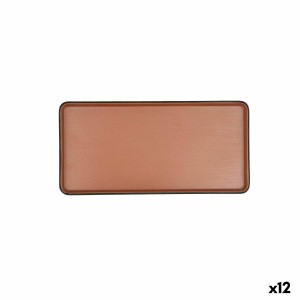 Tablett für Snacks Bidasoa Gio Braun Kunststoff 24 x 11,5 cm (12 Stück)