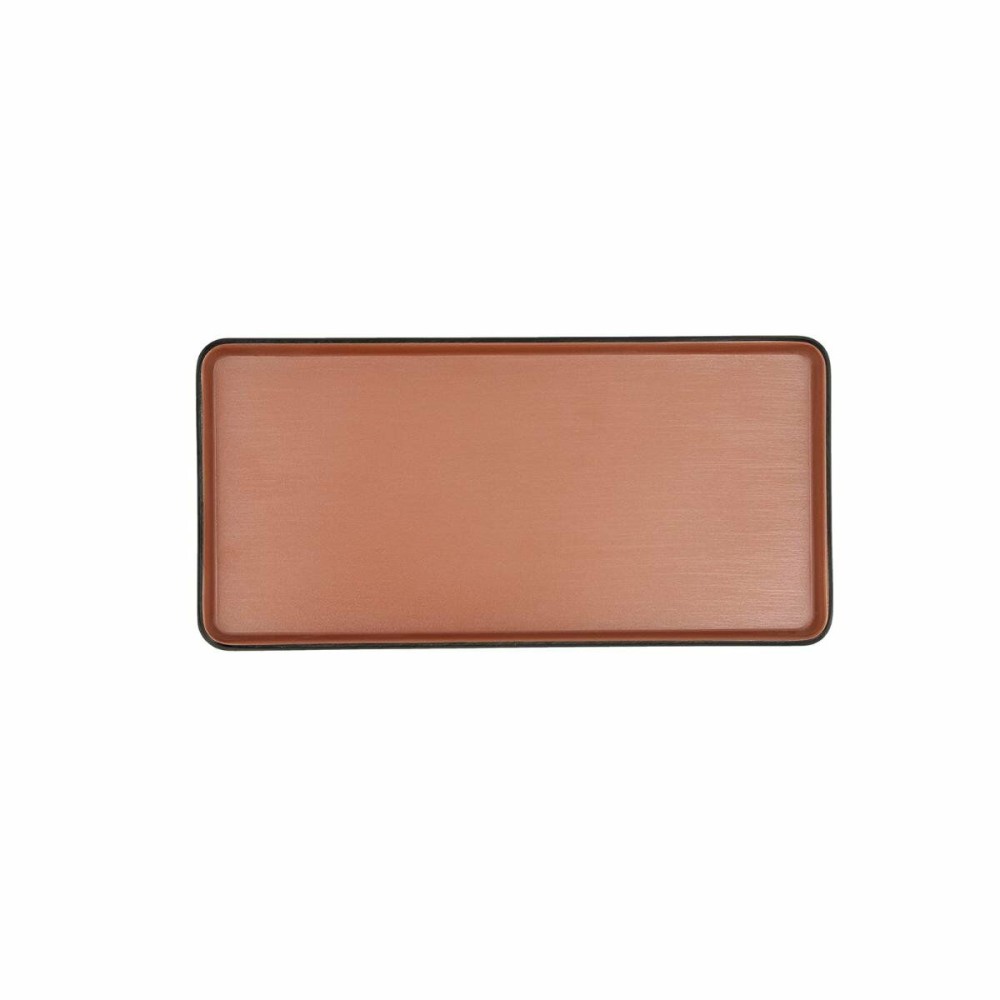 Tablett für Snacks Bidasoa Gio Braun Kunststoff 24 x 11,5 cm (12 Stück)