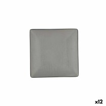 Flacher Teller Bidasoa Gio Schwarz Kunststoff 18 x 18 cm (12 Stück)
