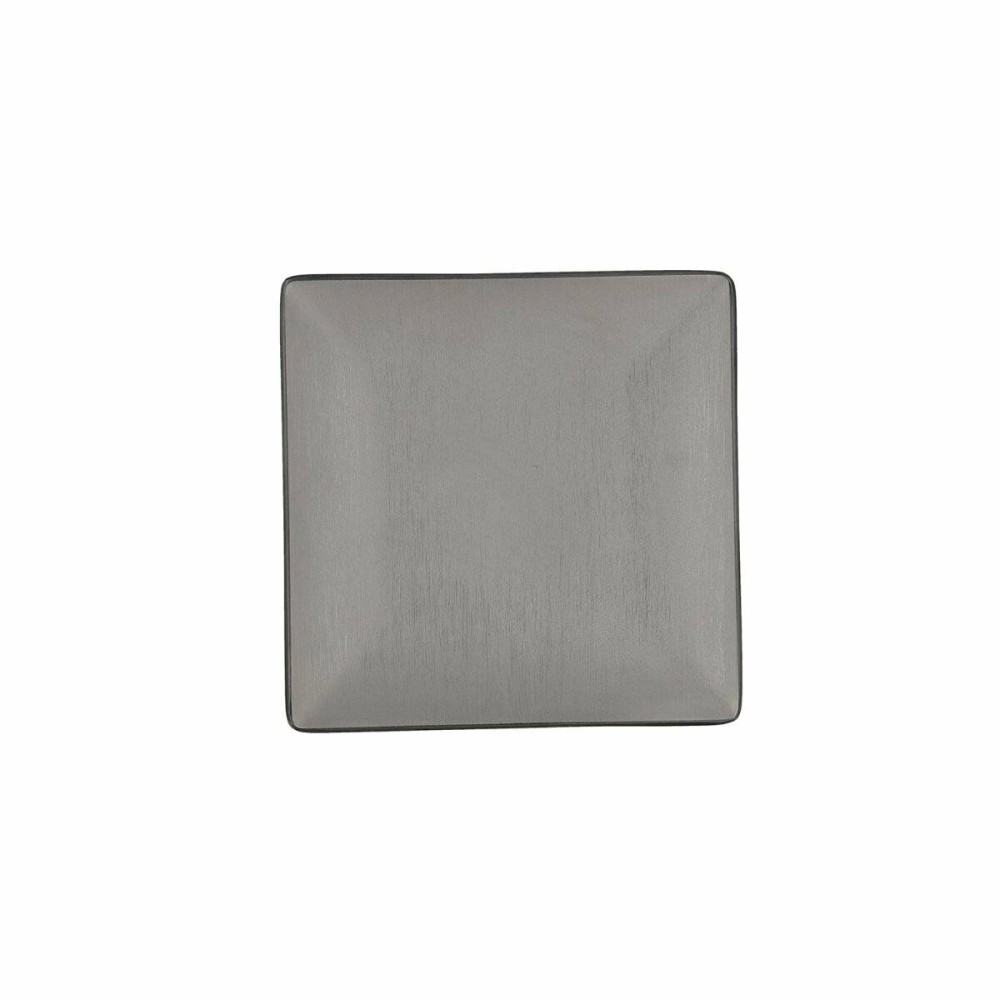 Flacher Teller Bidasoa Gio Schwarz Kunststoff 18 x 18 cm (12 Stück)