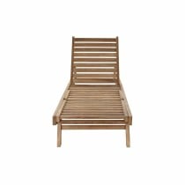 Sun-lounger DKD Home Decor Brown With wheels Teak (200 x 65 x 36 cm)