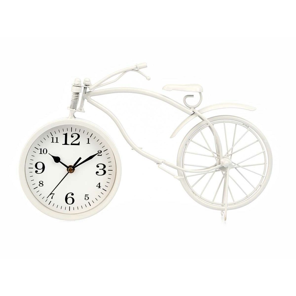 Horloge de table Gift Decor 918 Blanc Bicyclette (4 Unités)
