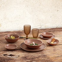 Bol pour Apéritifs Bidasoa Gio Marron Céramique 12 x 3 cm (12 Unités)