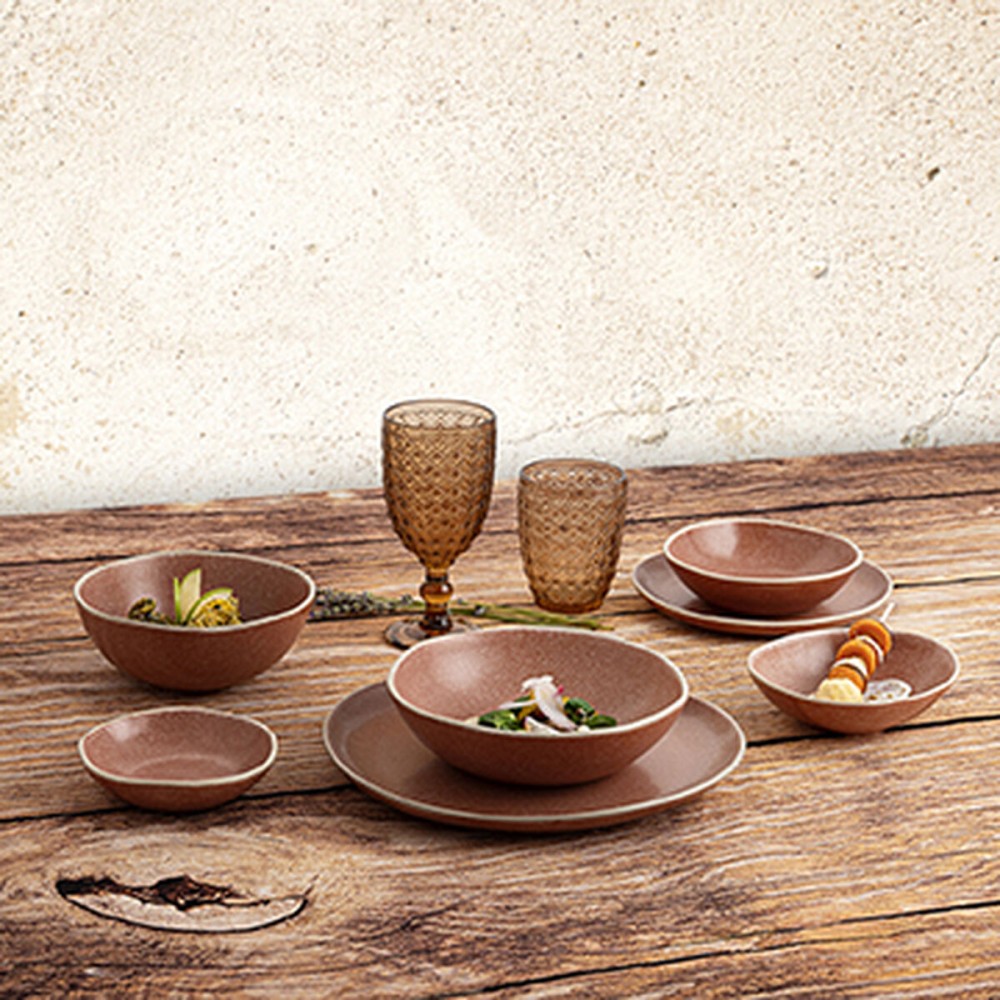 Bol pour Apéritifs Bidasoa Gio Marron Céramique 12 x 3 cm (12 Unités)