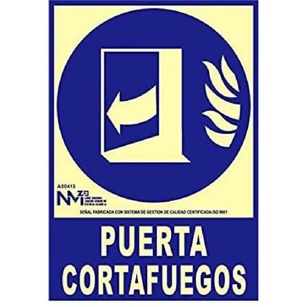 Sign Normaluz Puerta cortafuegos cerrar después de utilizar PVC (21 x 30 cm)