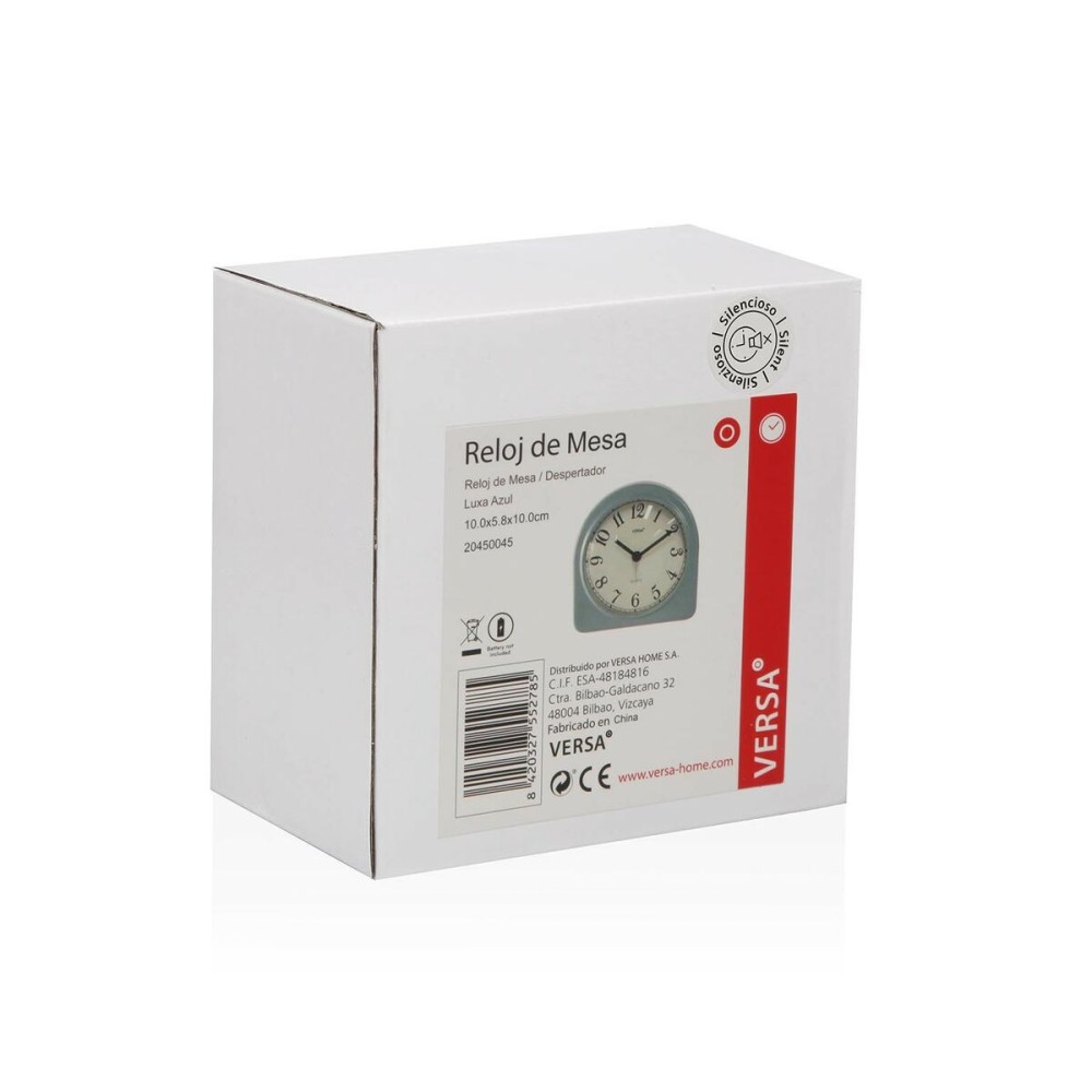 Horloge de table Versa Luxa Bleu