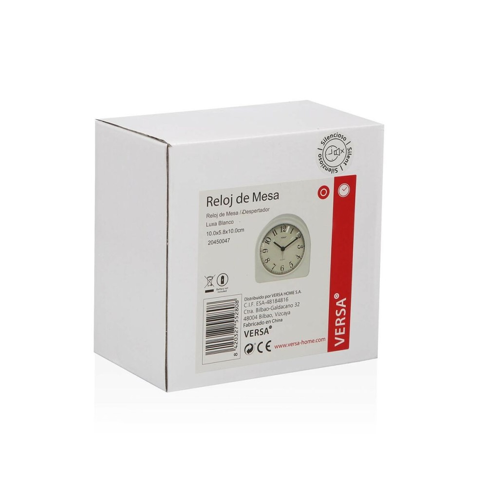 Horloge de table Versa Luxa Blanc