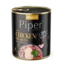 Nassfutter Dolina Noteci Piper Chicken hearts with spinach Huhn Spinat 800 g