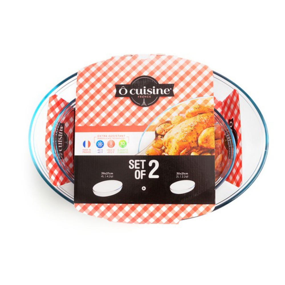 Auflaufformset für den Backofen Ô Cuisine 334SA06 Durchsichtig Glas