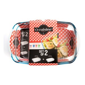 Auflaufformset für den Backofen Ô Cuisine 334SA05 Durchsichtig Glas